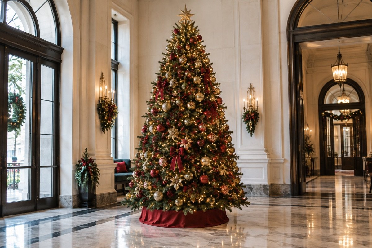Árvore de Natal · 3 m — representação ilustrativa