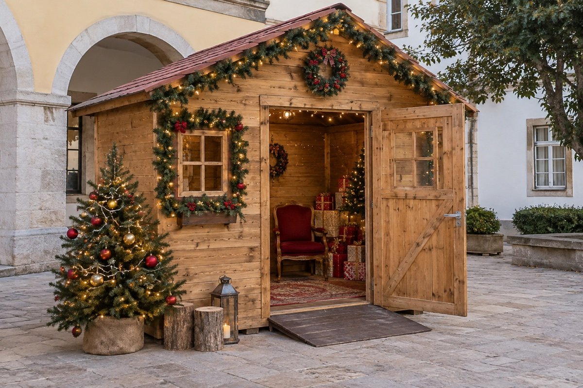 Casinha do Pai Natal — representação ilustrativa