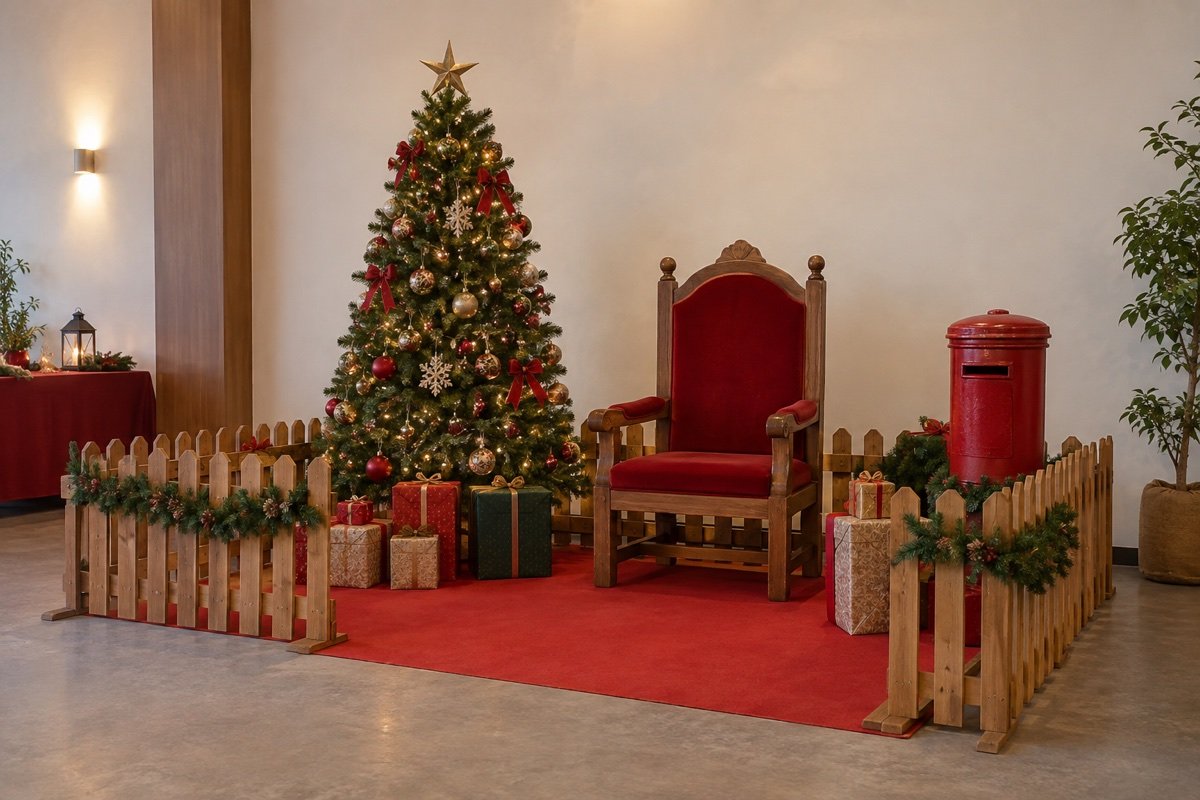 Cenário de Natal tradicional — representação ilustrativa