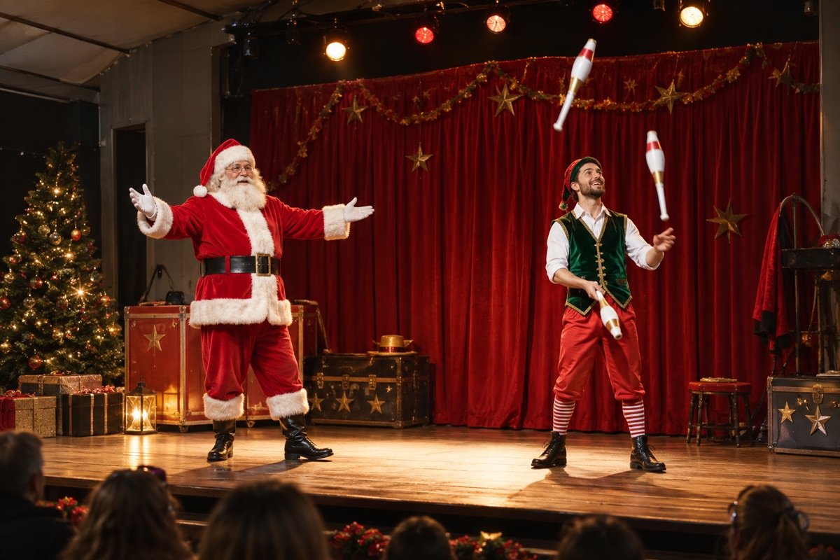 O Circo do Pai Natal — representação ilustrativa